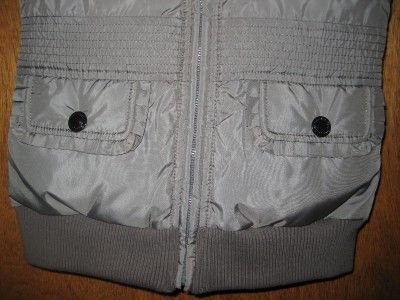 Juicy Couture Girls Sz 8 Grey Slate Sleeveless Puffer Vest Ski Jacket 