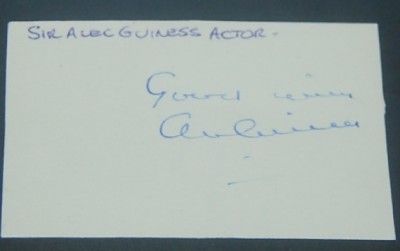 Alec Guinness Anthony Forrest Autographs These Are not The Droids Star 