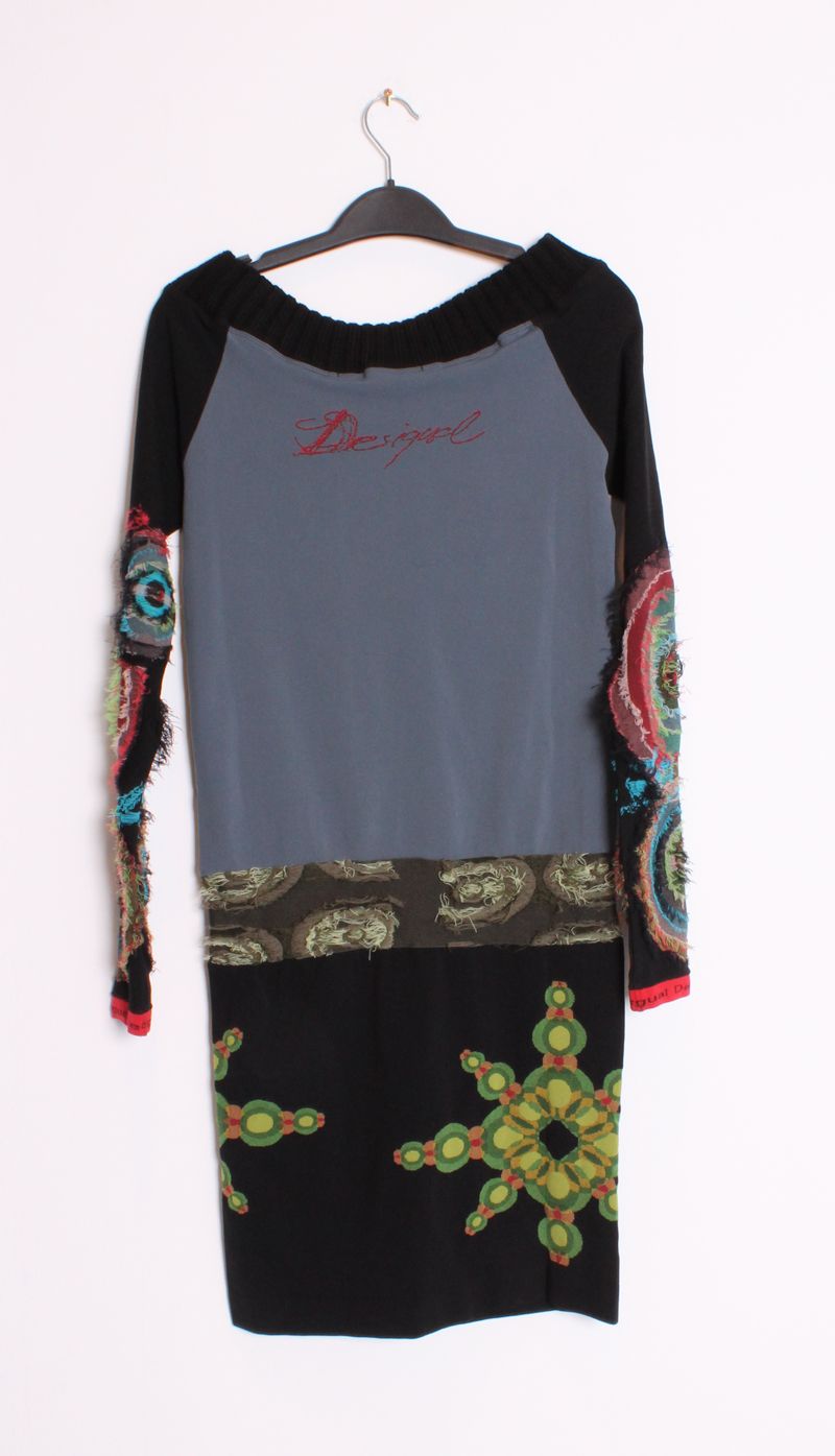 Desigual Womens Top Alanna Graphic Contrast Print Tunic Dress 2712881 