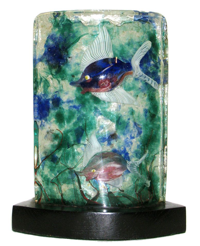 Alfredo Barbini Mid Century Murano Glass Aquarium