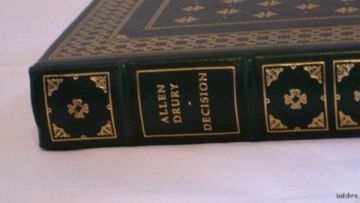 Decision Signed Allen Drury Limited First Edition Gold Gilt Leather 