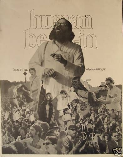 Original Human Be in Poster Allen Ginsberg 1967