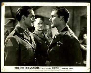 Vintage Errol Flynn Basil Rathbone The Dawn Patrol 1930s Publicity 