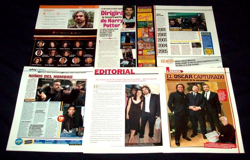 Alfonso Cuaron Huge Lot of RARE Magazine clippings Collection Deluxe 