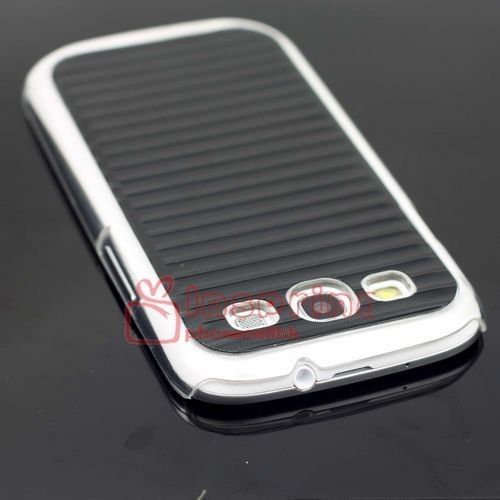 Aluminum Metal Wave Skin Clear Hard Case Cover for Samsung Galaxy S3 