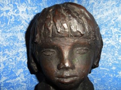 Alva Studio Bronze Sculpture August Renoir Son Coco Over Cast Stone 