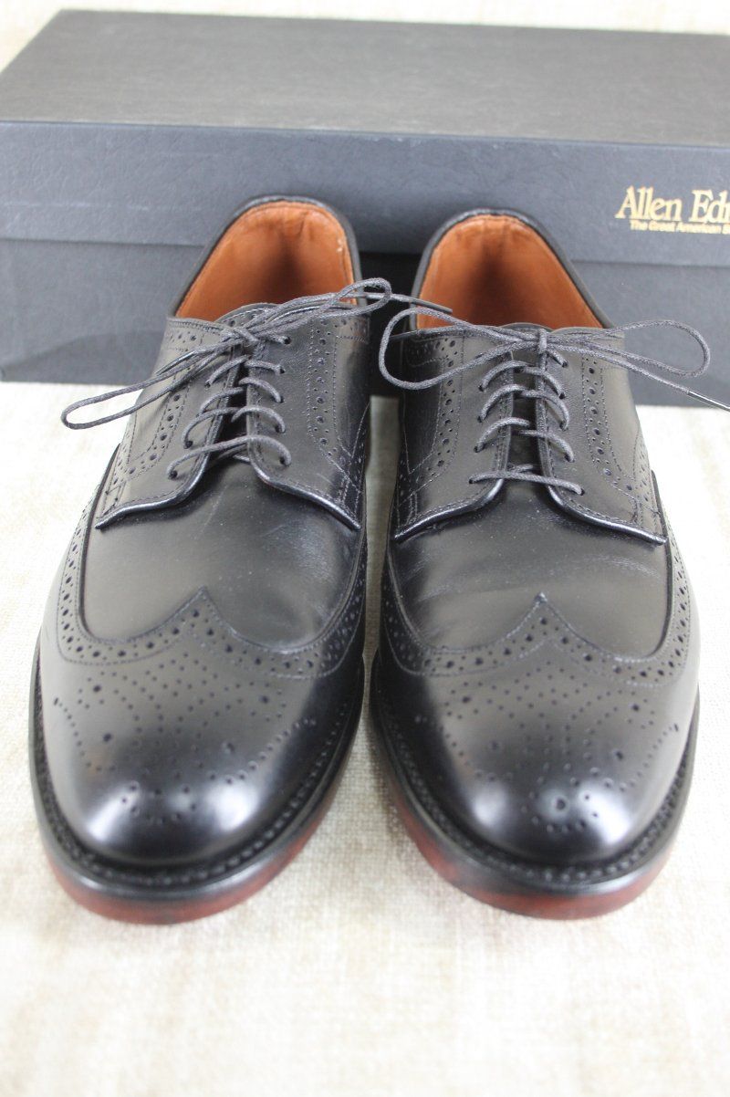 Allen Edmonds Players Wingtip Oxford Black Lace Up Shoe Size 10 D $ 