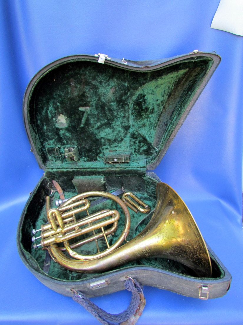 Antique Beuscher Elkhart Brass E Flat Alto Horn Mellophone