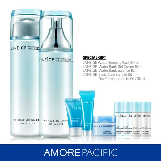 AMOREPACIFIC LANEIGE White Plus Renew Gift Set SKIN120ML EMULSION100ML 