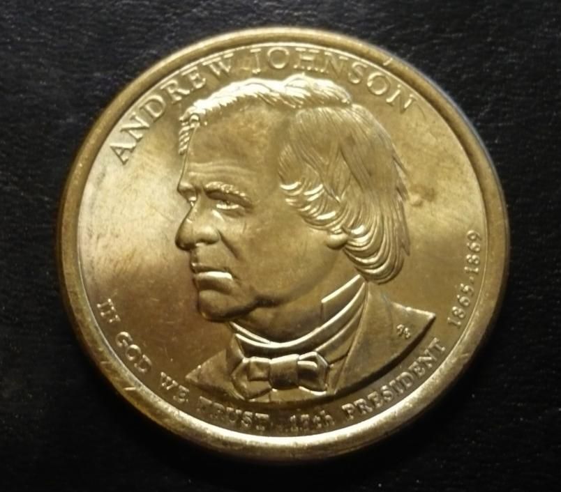 Andrew Johnson 2011D Gold Dollar Clad Coin 17th President Free 