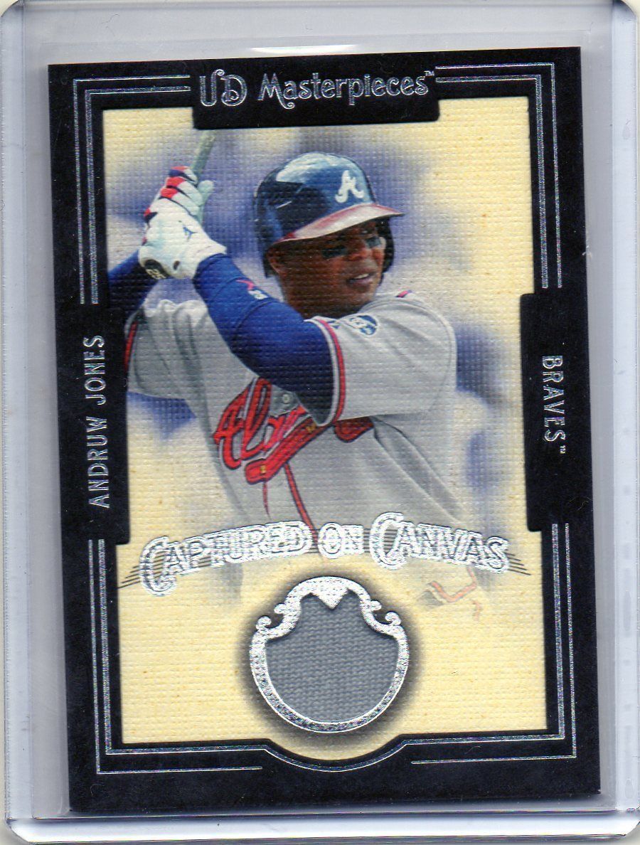 ANDRUW JONES Braves 2007 UD Masterpieces Captured On Canvas Jersey 