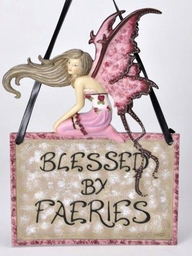 Amy Brown Blessed by Fairies Home Decorative Plaque New