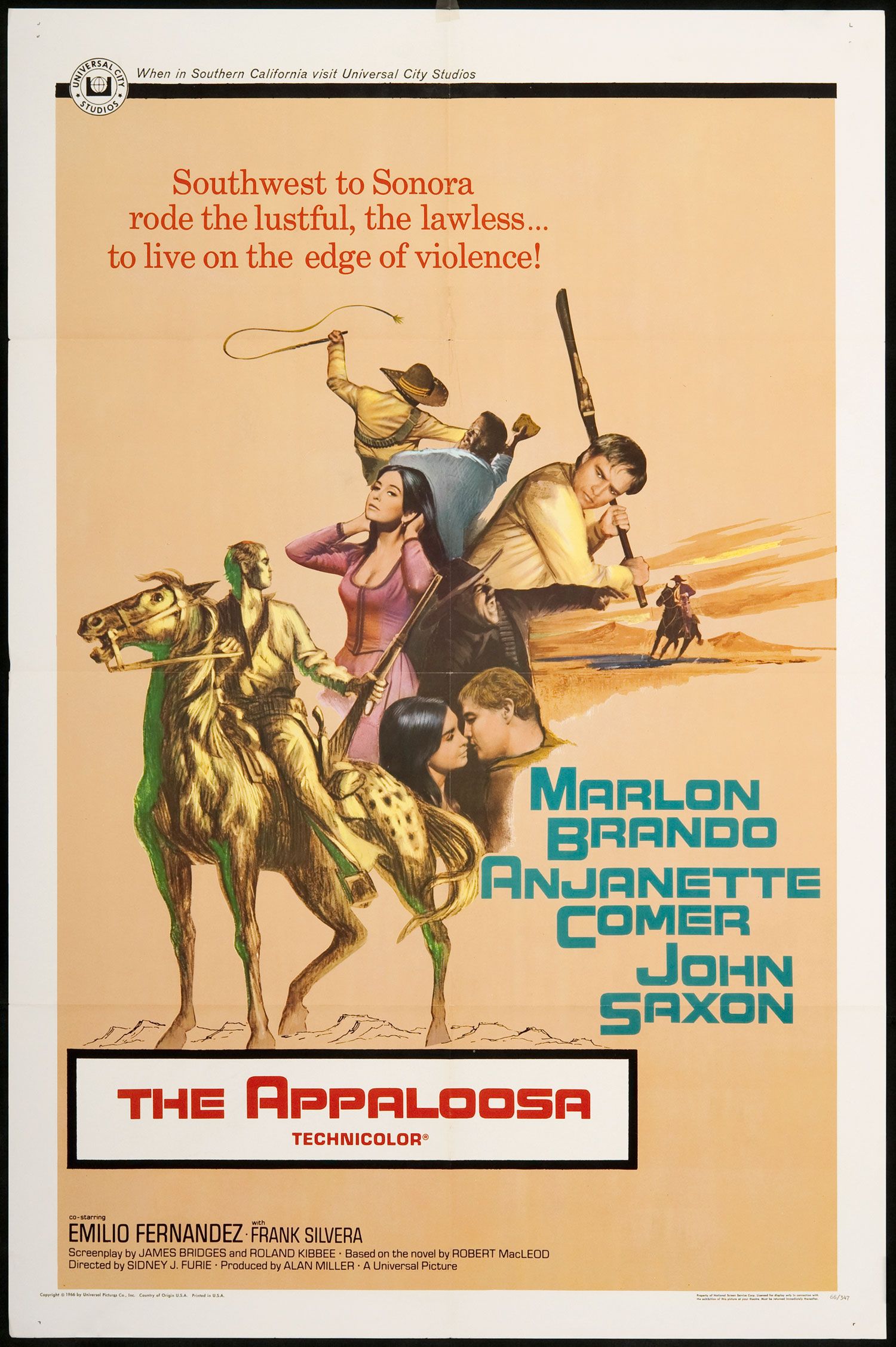 The Appaloosa 1966 Original Movie Poster Marlon Brando