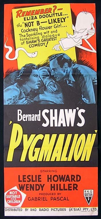 pygmalion writer goerge bernard shaw directed by anthony asquith 