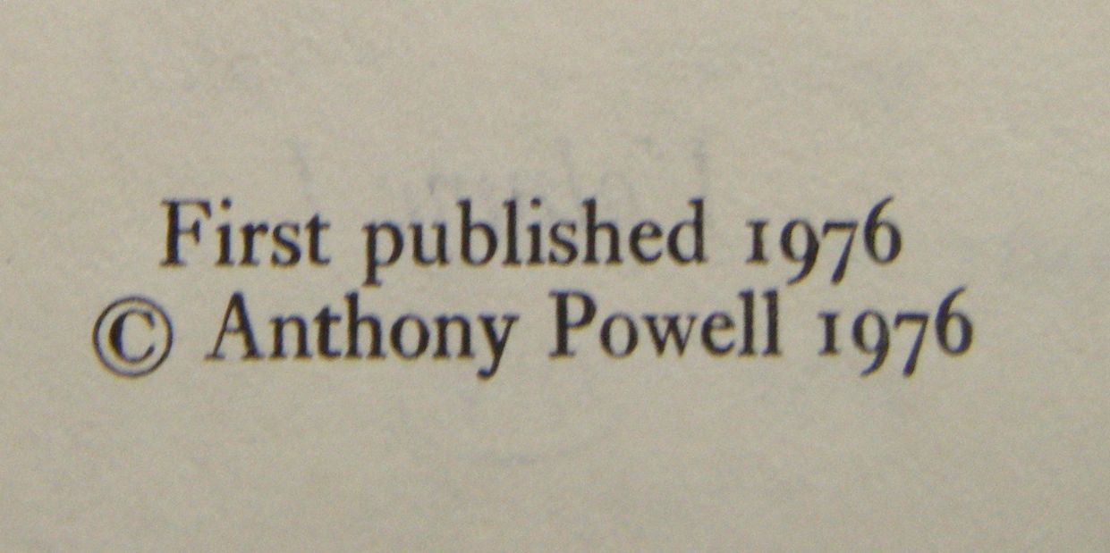 Anthony Powell Infants of The Spring Proof in DJ VGC