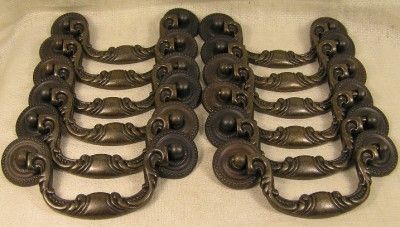 16 Vintage Oil Rubbed Brass Handles Pulls 3 1 2 Cabinet Furniture 