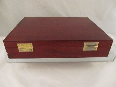   Wood Silverware Anti Tarnish Flatware Storage Chest Box 92