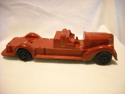 antique metal toy rare red fire truck die cast