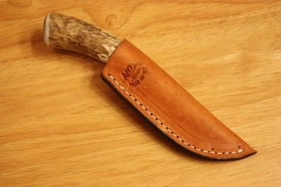 Anza 2012 Spiker Stag Handle Knife w Sheath Made in USA