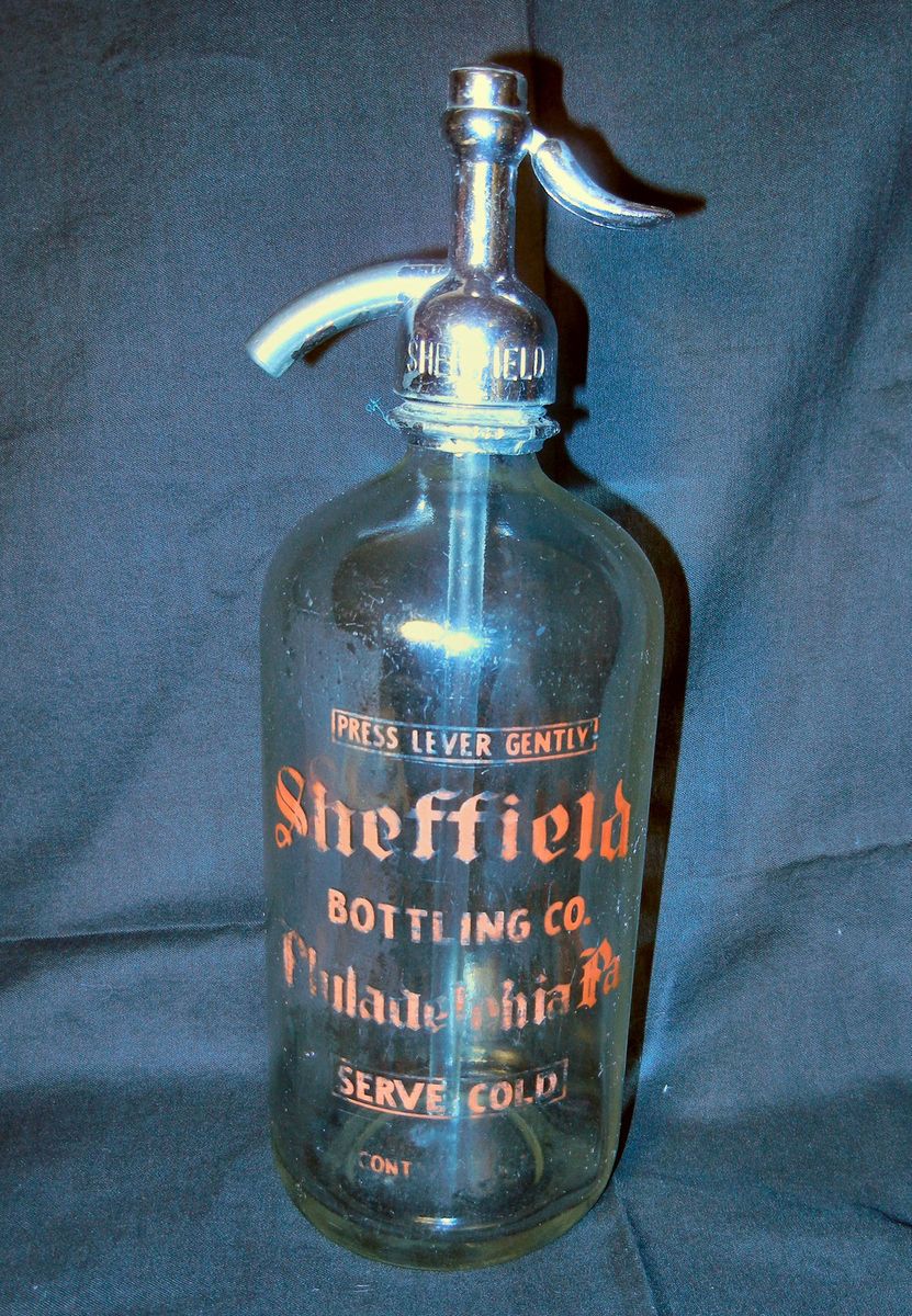 Antique Sheffield Bottling Co Philadelphia Setzer Soda Bottle