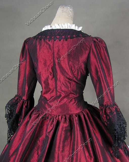 Marie Antoinette Victorian Dress Ball Gown Prom Wedding Reenactment 