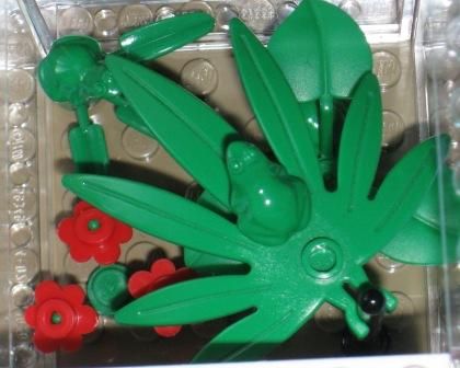 than a lego minifigure top view of frog aquarium display