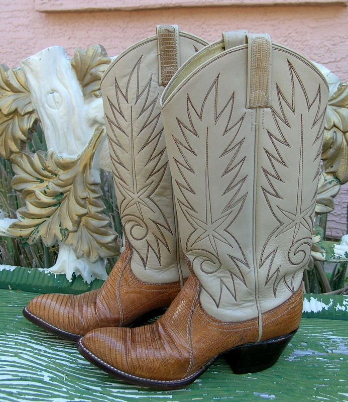 Boots Dan Post Wms 5 Armadillo Teju Lizard Caramel Beauties Free SHIP 