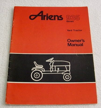 ARIENS 935 SERIES YARD TRACTOR OWNER MANUAL