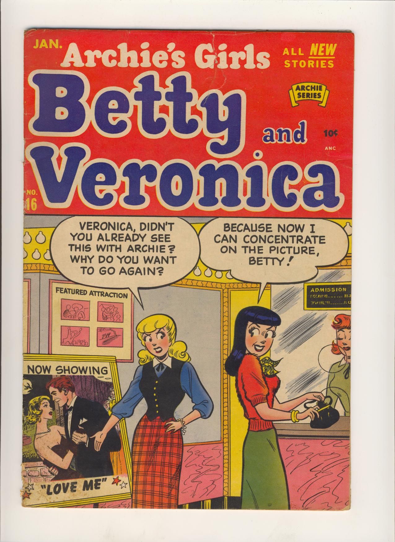 Archies Girls Betty Veronica 16 Golden Age Comics