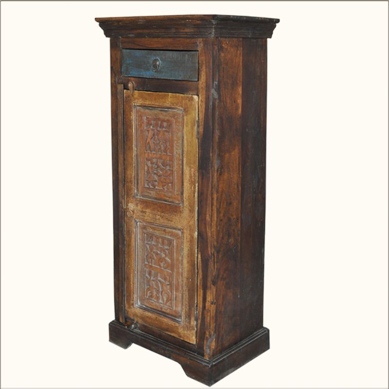  Reclaimed Old Wood Storage Drawer Wardrobe Armoire Cabinet Closet