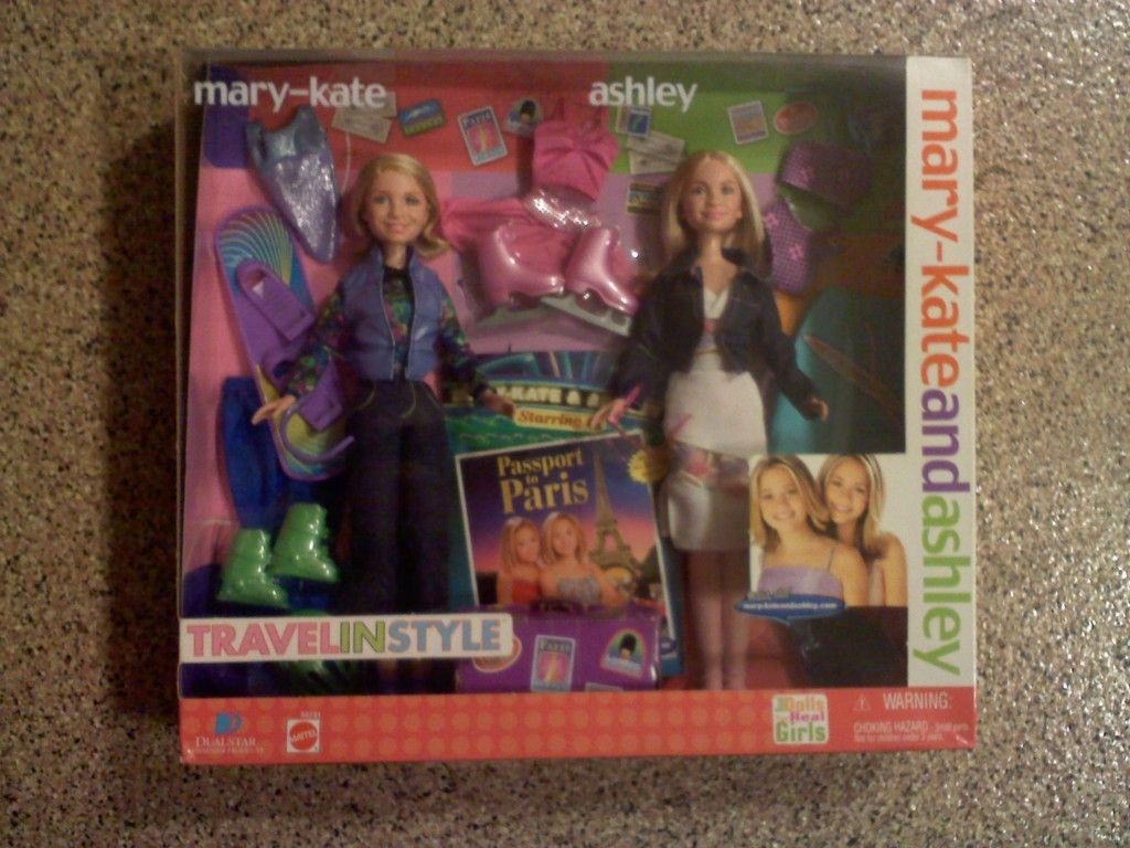 Mary Kate and Ashley Olsen Travel In Style twins NEW NRFB Barbie OOP 