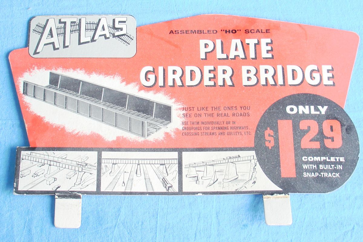 Atlas HO Gauge Trains Model Railroad Plate Girder Bridge Store Counter 