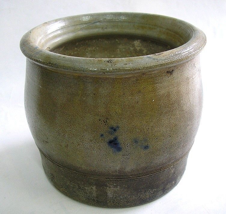 Small Cache Pot French Alsacien Alsace Gres Blue Bird