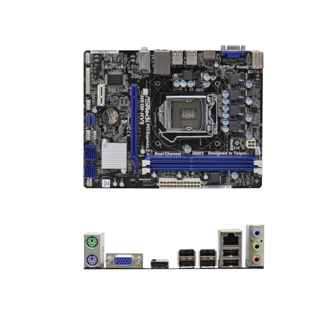 NEW ASRock H61M HVS LGA1155 mATX Intel Core i7 i5 i3 Micro ATX 