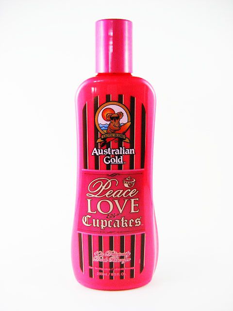 Australian Gold Peace Love Cupcakes 10x Bronzer Tanning Lotion New 