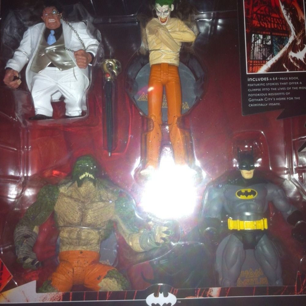 BATMAN ARKHAM ASYLUM FOUR PACK Killer Croc Joker Penguin RARE