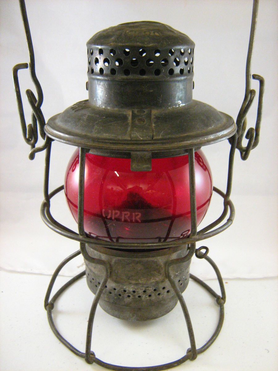 Vintage Rare Atchison Topeka & Santa Fee Railroad Adlake Lantern red 