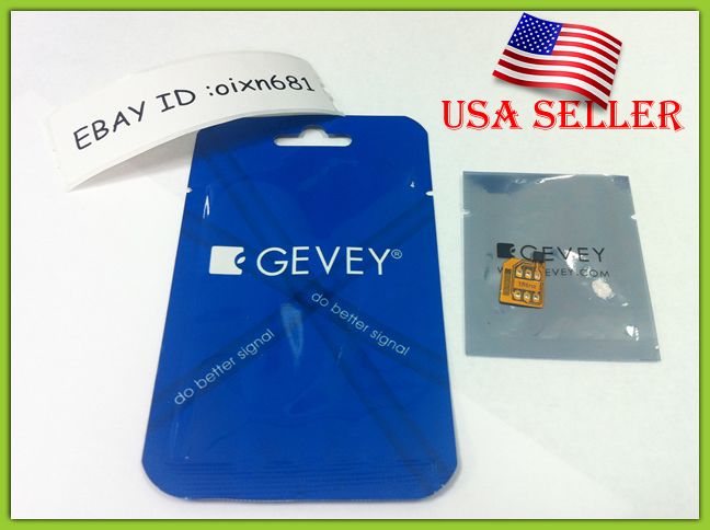 GEVEY SUPREME Ultra Blue Plus Sim Card UNLOCK Iphone 4G 4 3 5