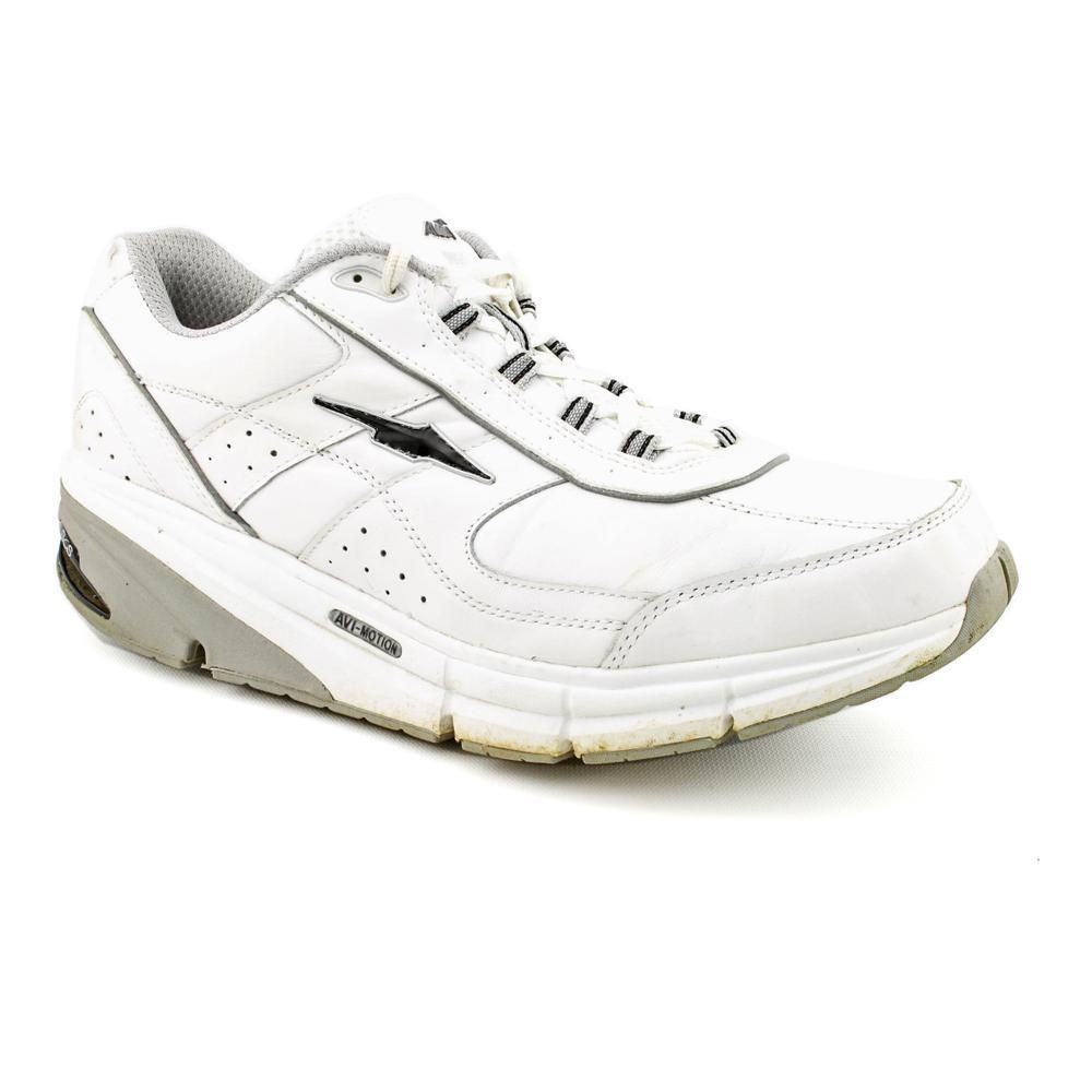 Used Avia Avi Motion Ishape Mens Size 13 White Leather Walking Shoes 