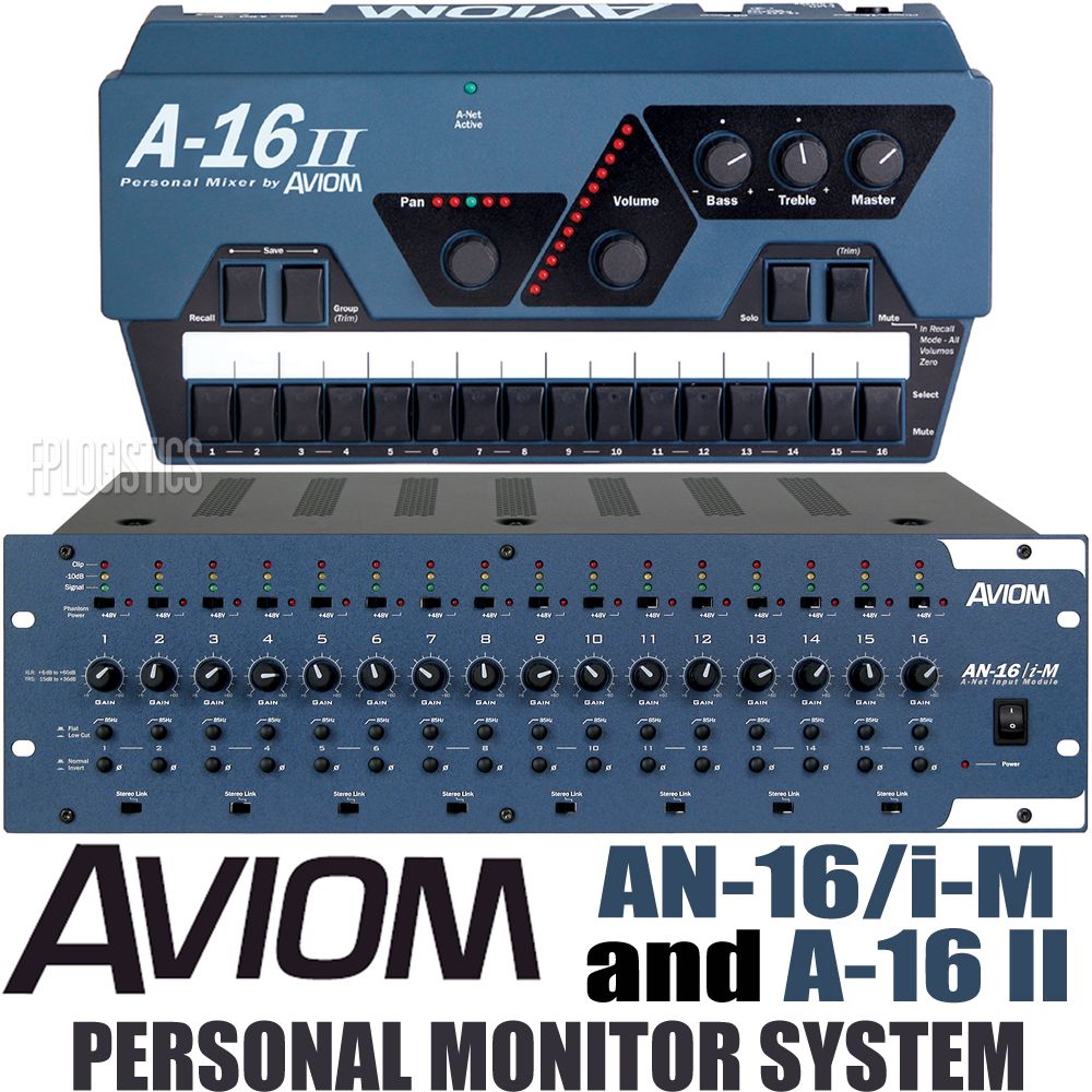 Aviom An 16 I M A 16II Personal Monitor System 16 CH Input Module w 