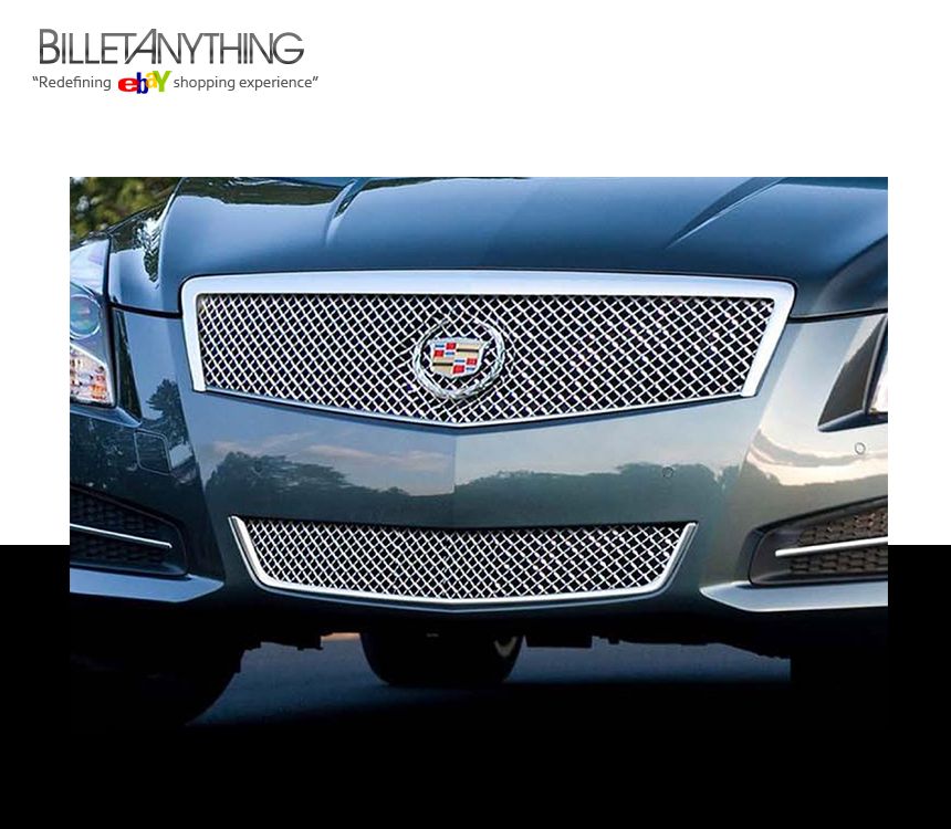 CADILLAC ATS 2013 CHROME HEAVY MESH GRILLE GRILL REPLACEMENT KIT