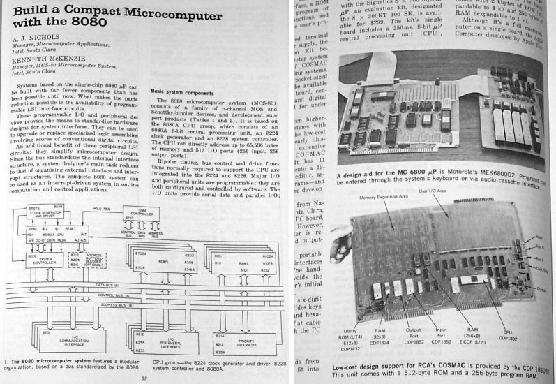 1977 Microcomputer Systems Intel 8080 Dec PDP 8 SC MP Pace 2650 F8 