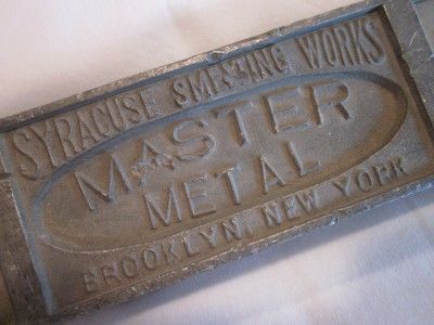 LBS. BABBITT INGOTS VIENER METALS & SYRACUSE SMELTING WORKS 