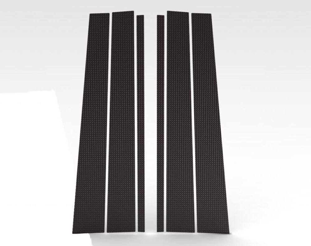   98 08 Carbon Fiber Pillar Post Car Door Window Parts Trim Kit