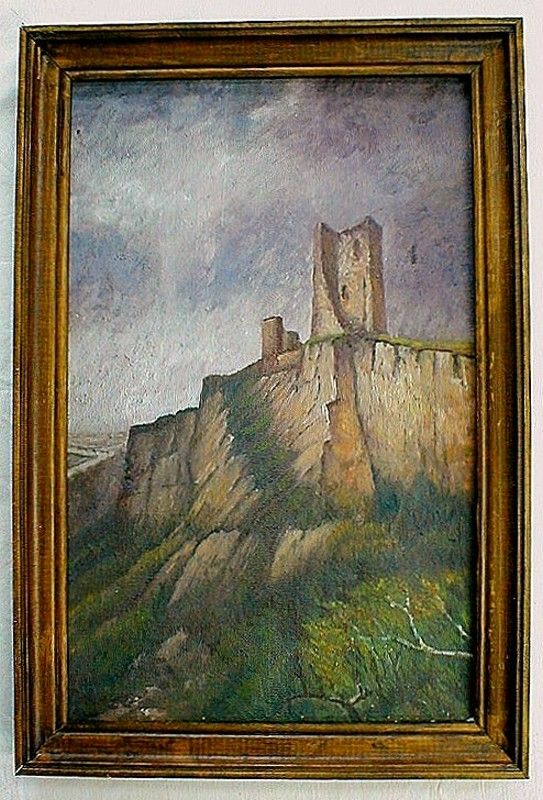 FAUVIST OIL PAINTING SUPERB FRAMED 1910 CHATEAU AUVERGNE FRANCE