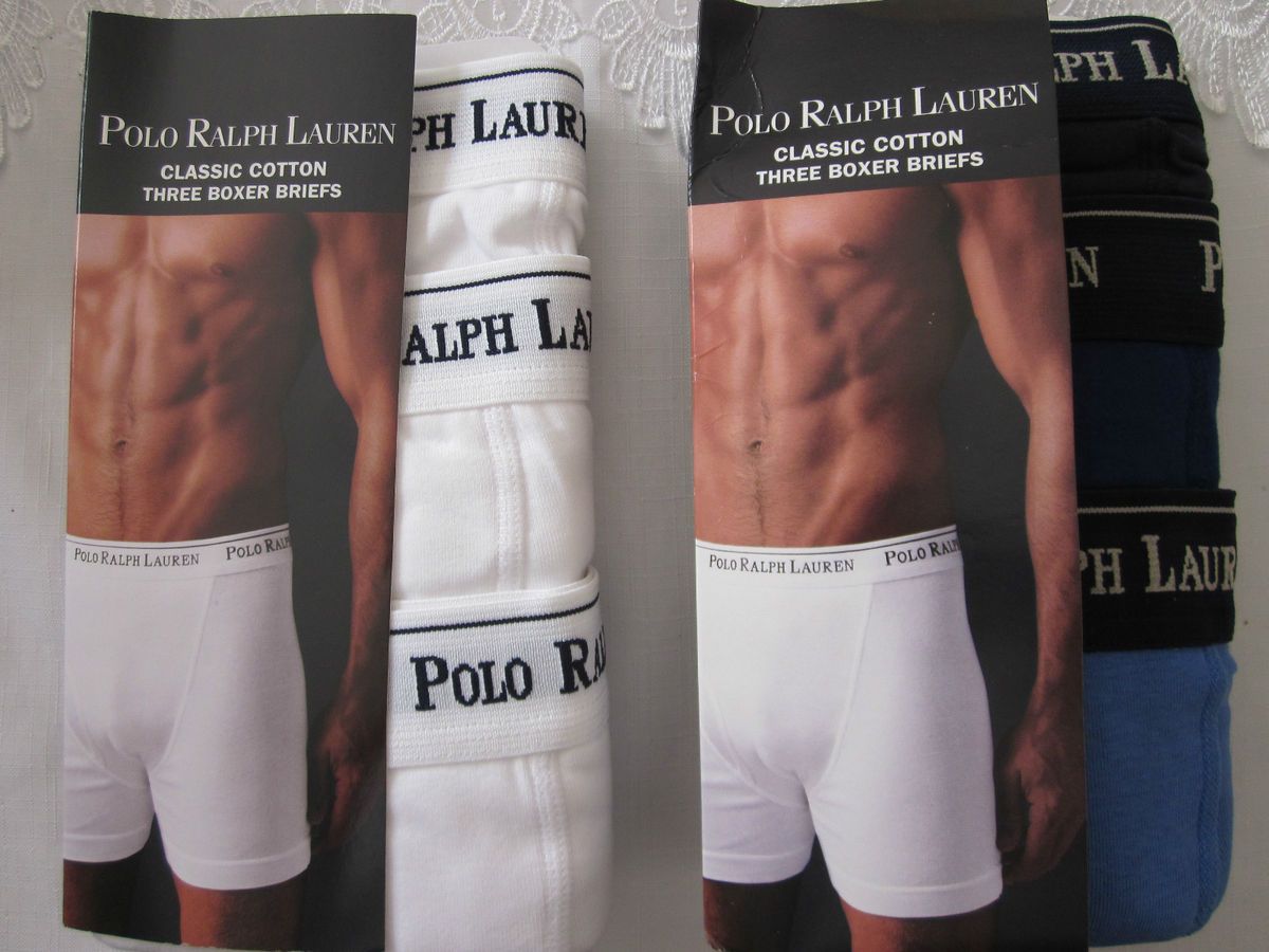 Polo Ralph Lauren 3 Pack Classic Cotton Boxer Briefs w Signature 