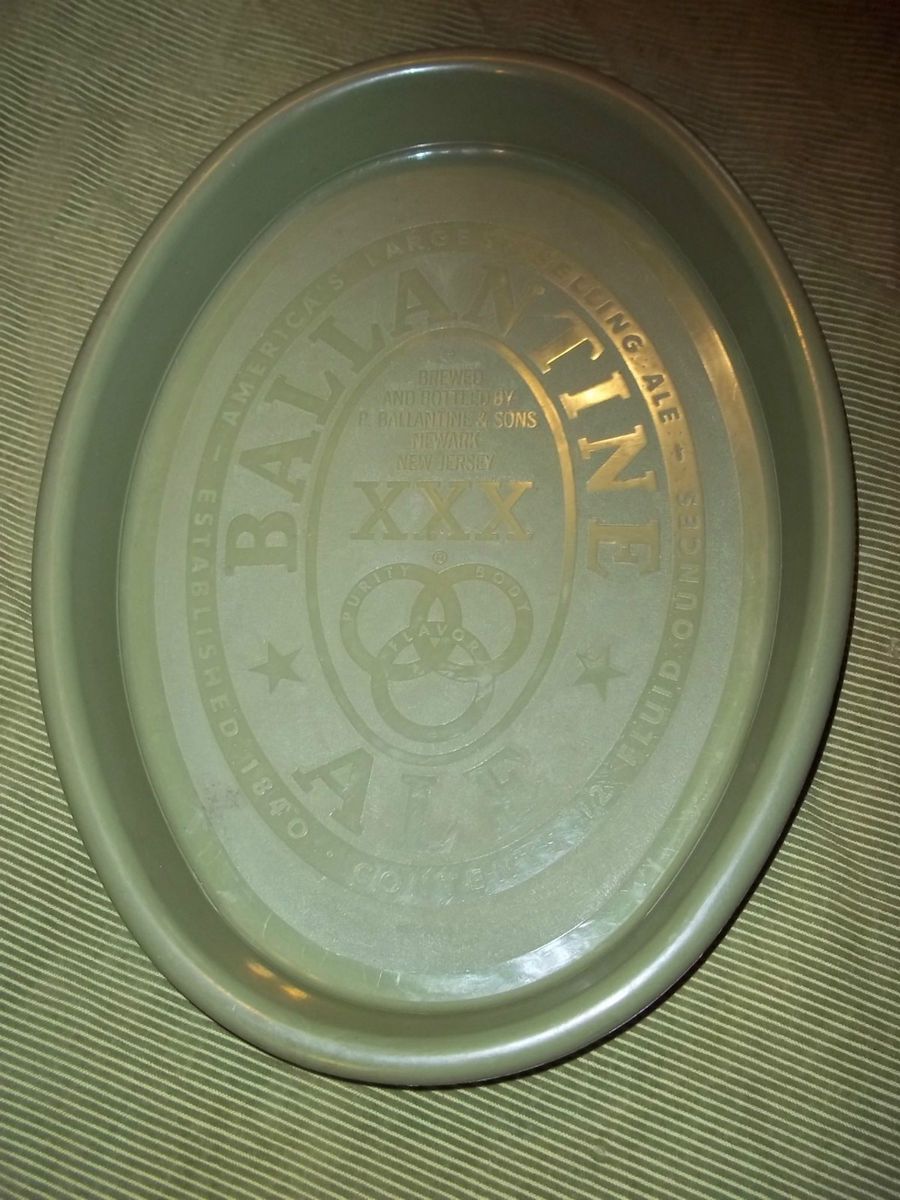 Ballentine ale beer brewery adv bar serving drink tray MAN CAVE 