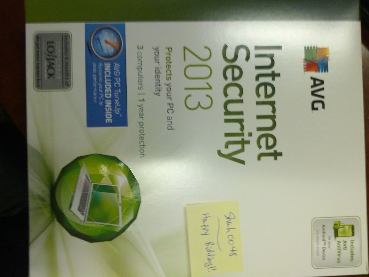 NEW AVG Internet Security + PC Tuneup 2013 3 PCs 1 year + 6 months of 