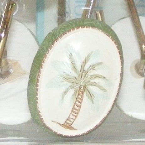 Tropical Palm Tree Bamboo Shower Curtains Hooks Choice