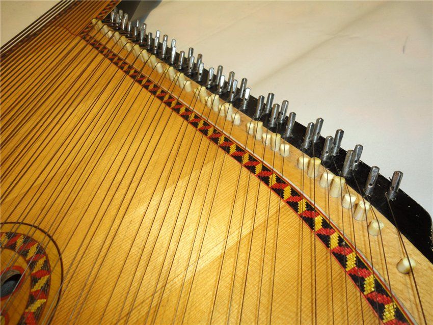 Traditional Ukrainian Bandura 55 Strings Original Folk Instrument for 